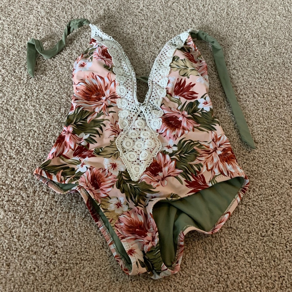 Floral One Piece Suit